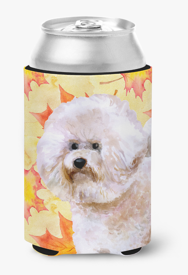 Dog With Fall Design Can or Bottle Hugger