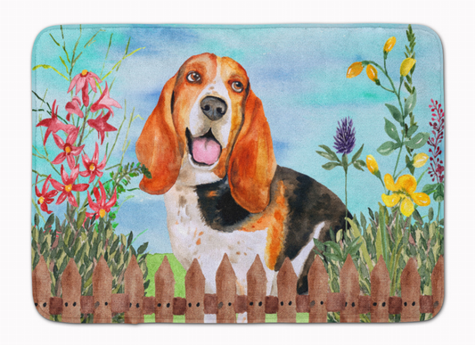 Spring Dog Art Machine Washable Memory Foam Mat