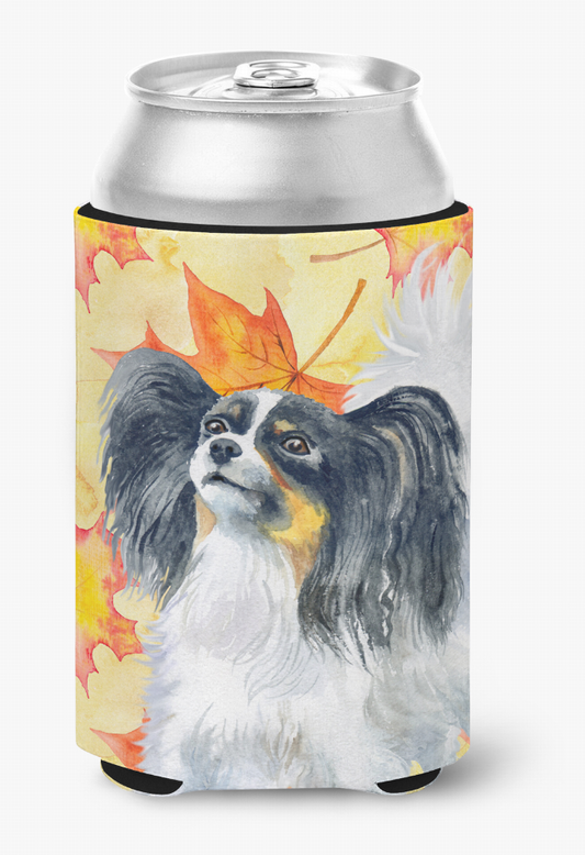 Dog With Fall Design Can or Bottle Hugger