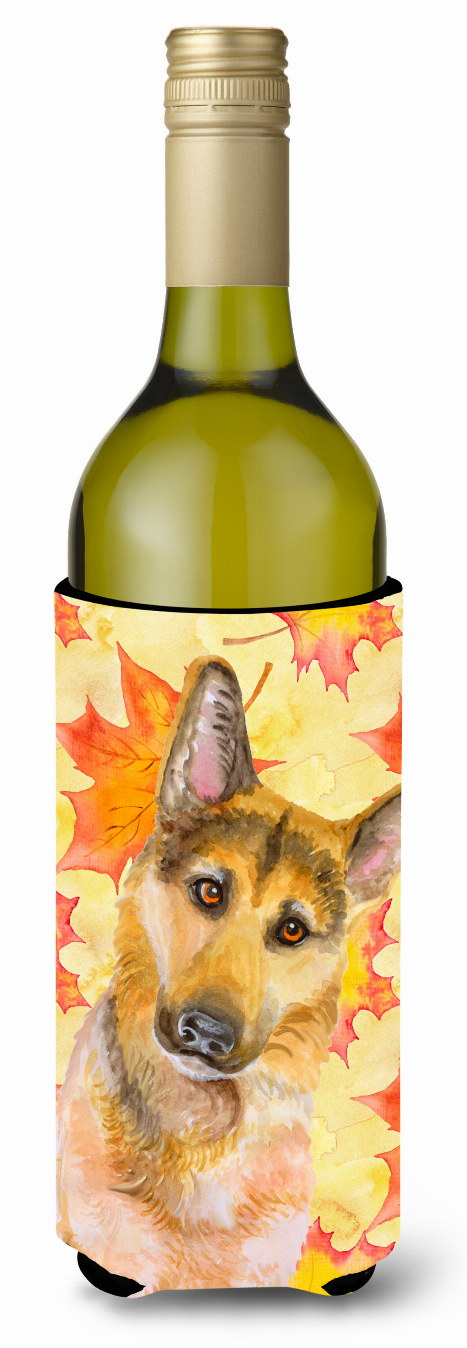 Dog with Fall Design Wine Bottle Hugger