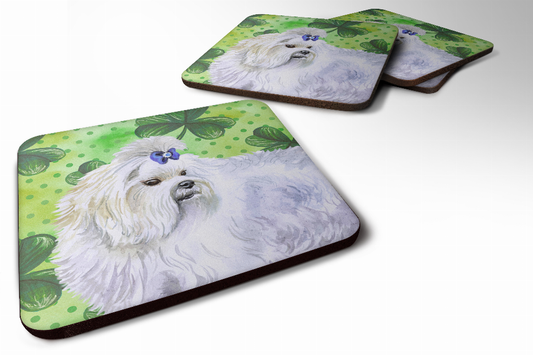 St Patrick's Design with Dog Foam Coaster Set of 4