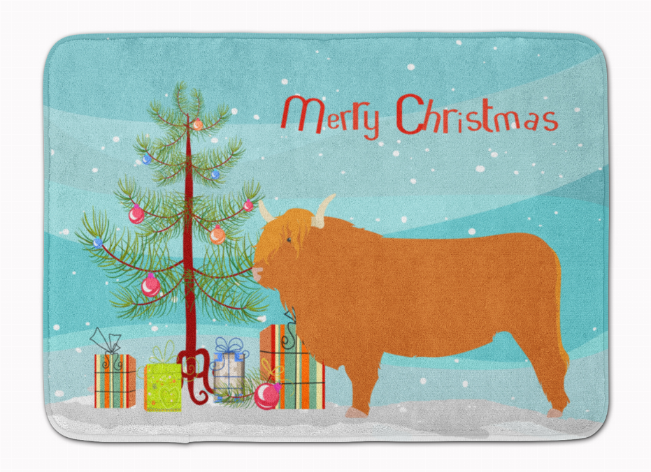 Camel/Cow Art Christmas Machine Washable Memory Foam Mat