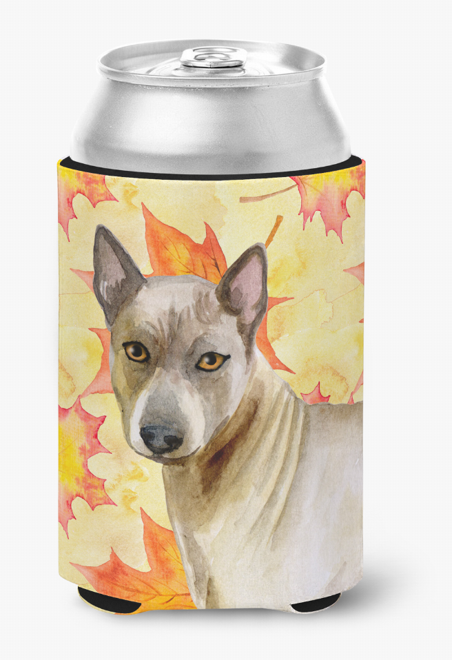 Dog With Fall Design Can or Bottle Hugger