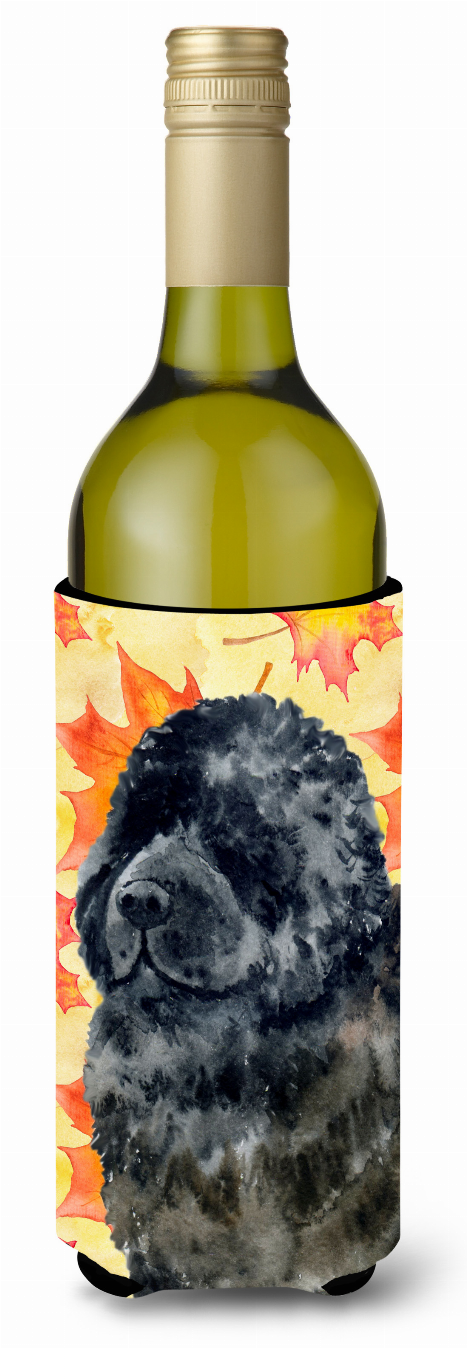 Dog with Fall Design Wine Bottle Hugger