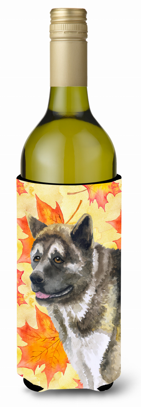 Dog with Fall Design Wine Bottle Hugger