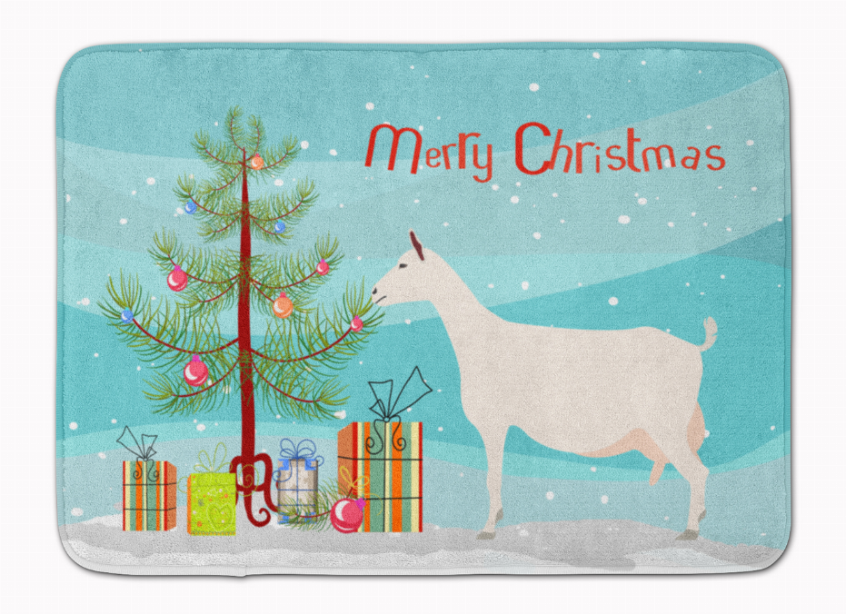 Goat Christmas Machine Washable Memory Foam Mat