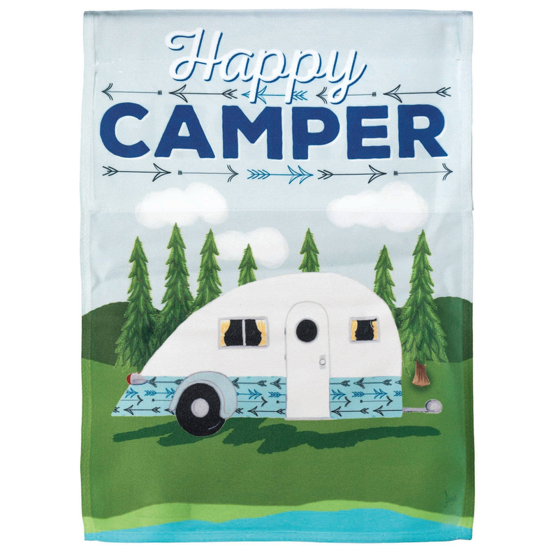 Happy Camper By Lake