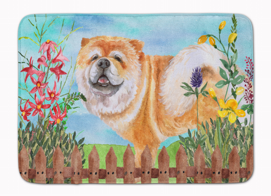 Spring Dog Art Machine Washable Memory Foam Mat