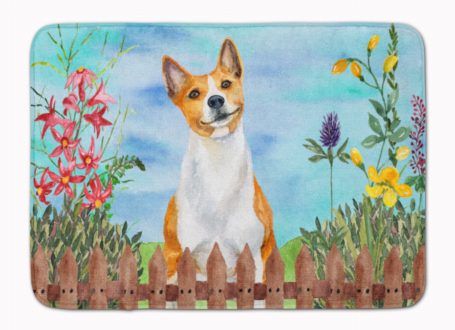 Spring Dog Art Machine Washable Memory Foam Mat