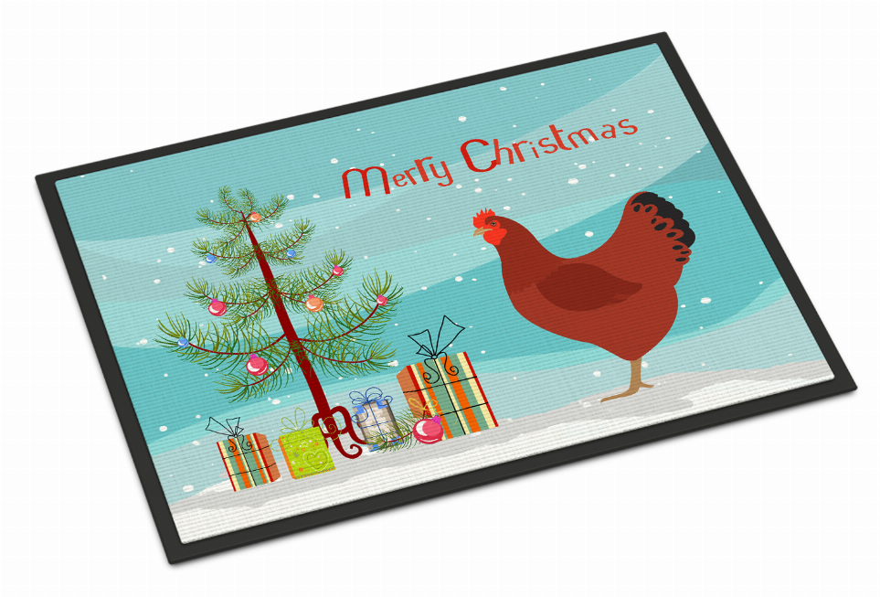 Chicken Art Christmas Indoor or Outdoor Mat