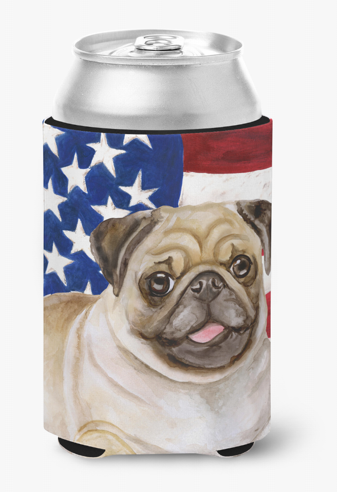 Patriotic With Dog Can or Bottle Hugger