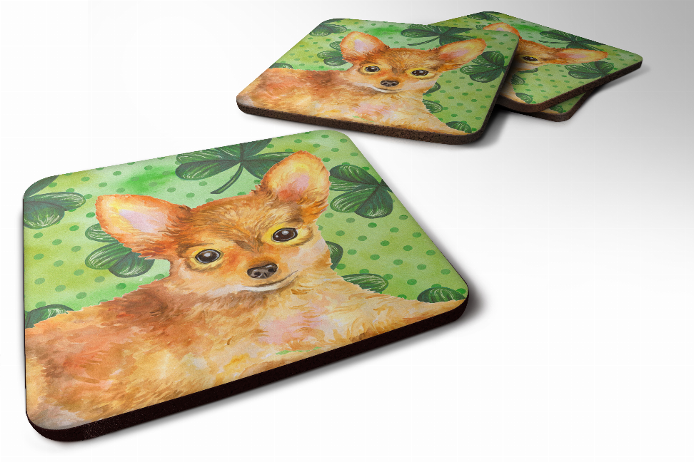 St Patrick's Design with Dog Foam Coaster Set of 4