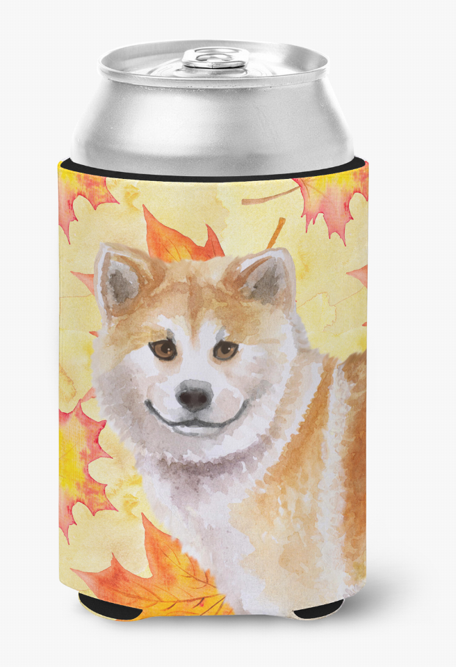 Dog With Fall Design Can or Bottle Hugger