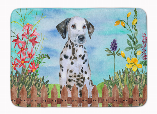 Spring Dog Art Machine Washable Memory Foam Mat