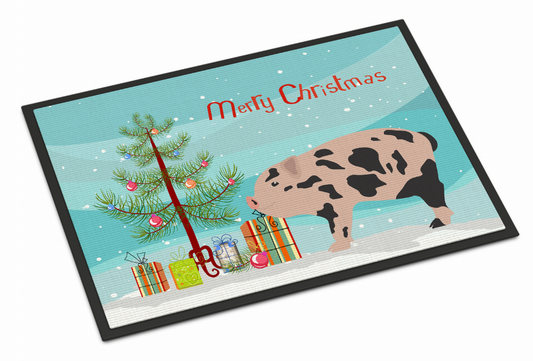 Pig Art Christmas Indoor or Outdoor Mat