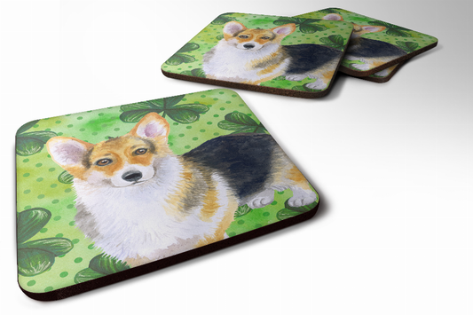 St Patrick's Design with Dog Foam Coaster Set of 4