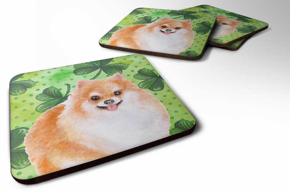 St Patrick's Design with Dog Foam Coaster Set of 4