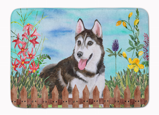 Spring Dog Art Machine Washable Memory Foam Mat