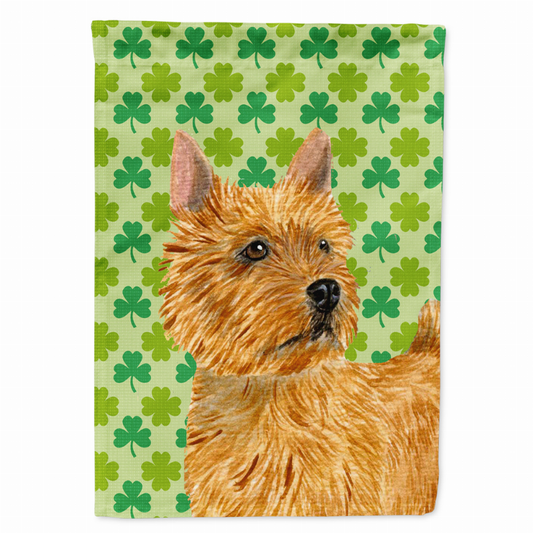 St. Patrick's Day Shamrock Dog Portrait Flag Garden Size