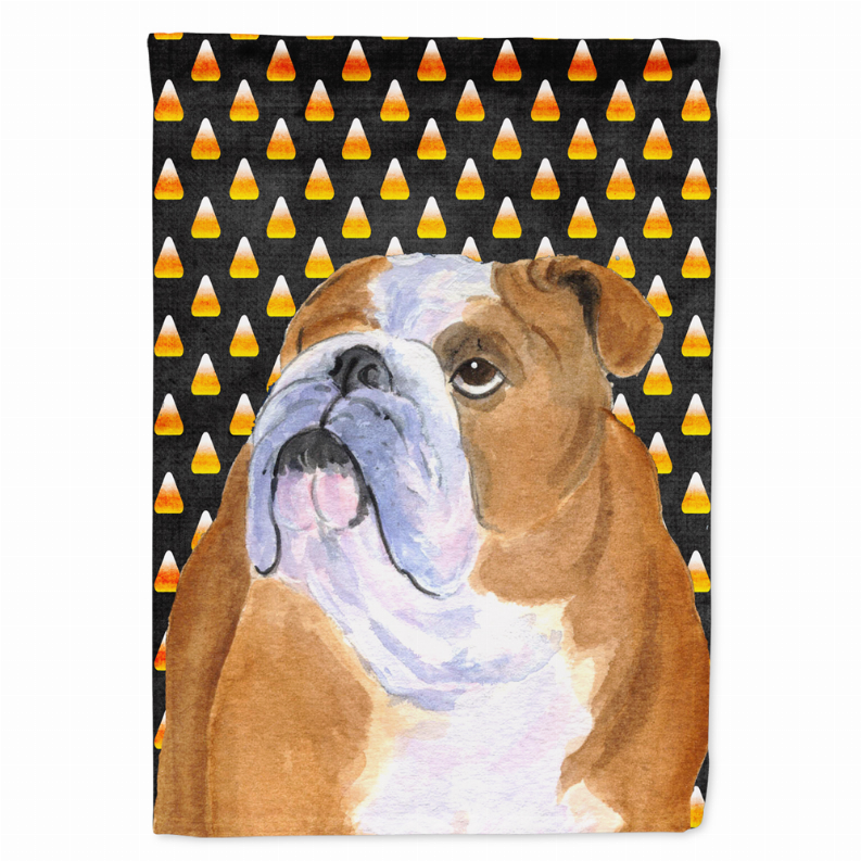 Candy Corn Halloween Dog Portrait Flag Garden Size