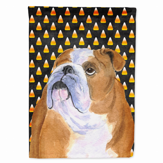 Candy Corn Halloween Dog Portrait Flag Garden Size