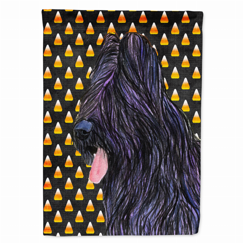 Candy Corn Halloween Dog Portrait Flag Garden Size