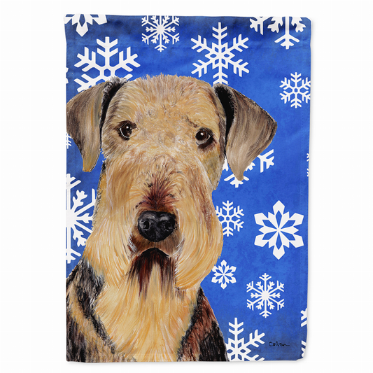 Winter Snowflakes Holiday Dog Flag Garden Size