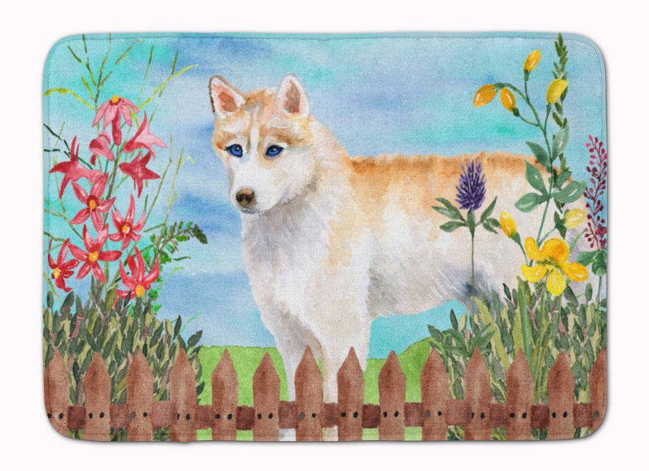 Spring Dog Art Machine Washable Memory Foam Mat