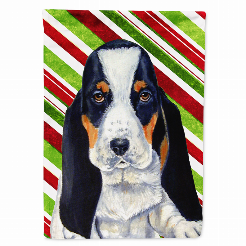 Candy Cane Holiday Christmas Dog Flag Garden Size