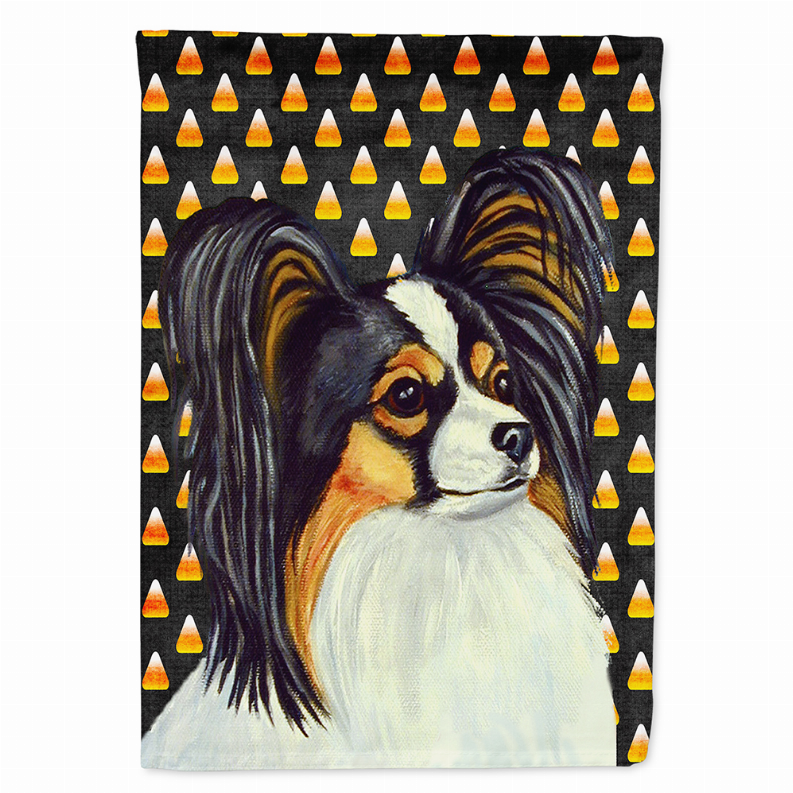 Candy Corn Halloween Dog Portrait Flag Garden Size