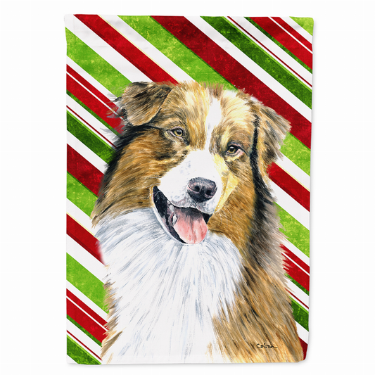 Candy Cane Holiday Christmas Dog Flag Garden Size