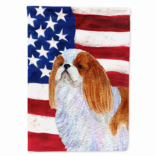 USA American Flag with Dog Flag Garden Size