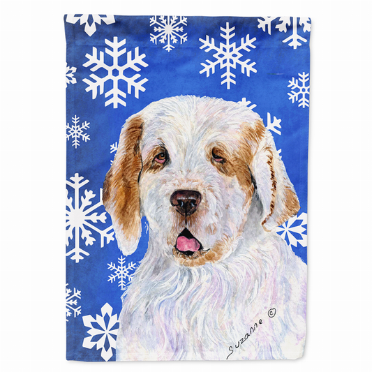 Winter Snowflakes Holiday Dog Flag Garden Size