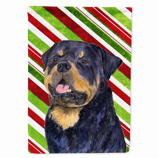 Candy Cane Holiday Christmas Dog Flag Garden Size