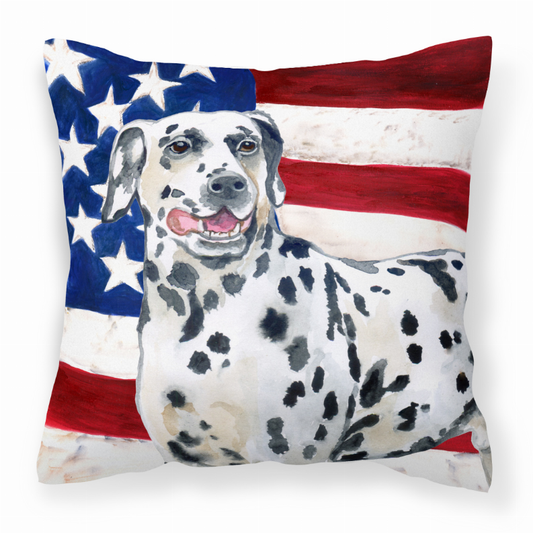 Patriotic With Dog Fabric Decorative Pillow