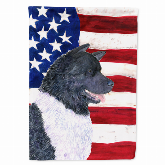 USA American Flag with Dog Flag Garden Size