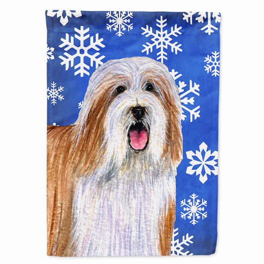 Winter Snowflakes Holiday Dog Flag Garden Size