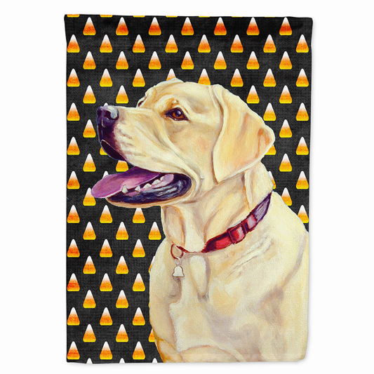 Candy Corn Halloween Dog Portrait Flag Garden Size