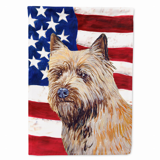 USA American Flag with Dog Flag Garden Size