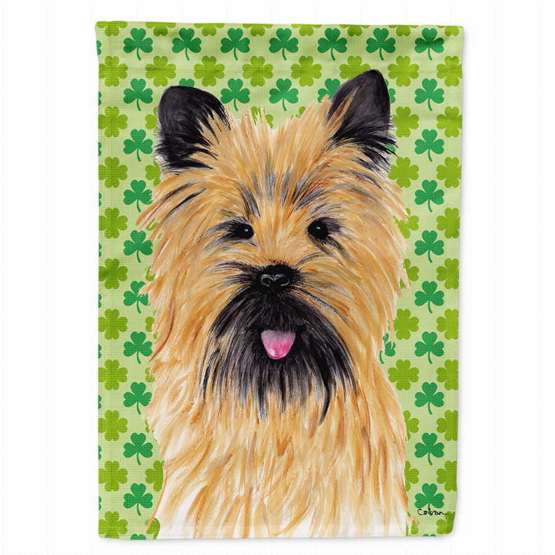 St. Patrick's Day Shamrock Dog Portrait Flag Garden Size