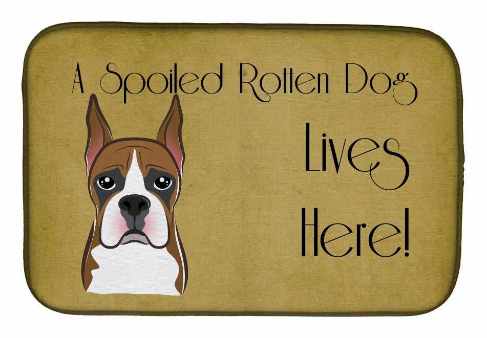 Spoiled Dog Lives Here Dish Drying Mat