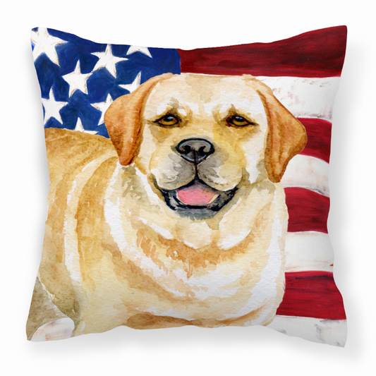 Patriotic With Dog Fabric Decorative Pillow