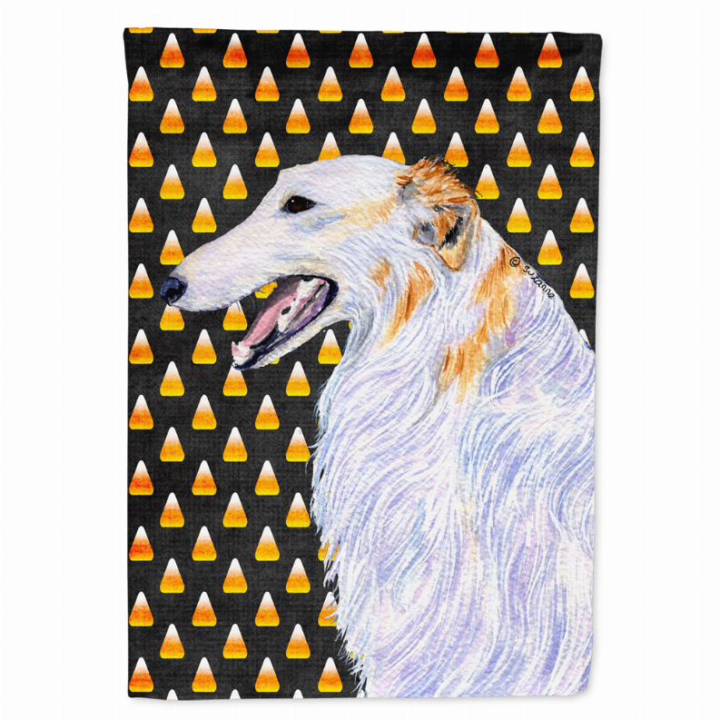 Candy Corn Halloween Dog Portrait Flag Garden Size