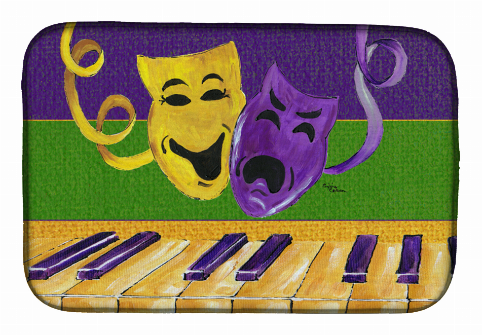 Mardi Gras Dish Drying Mat