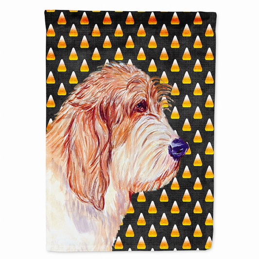 Candy Corn Halloween Dog Portrait Flag Garden Size