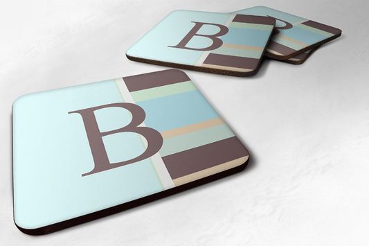 Letter Monogram - Foam Coaster Set of 4