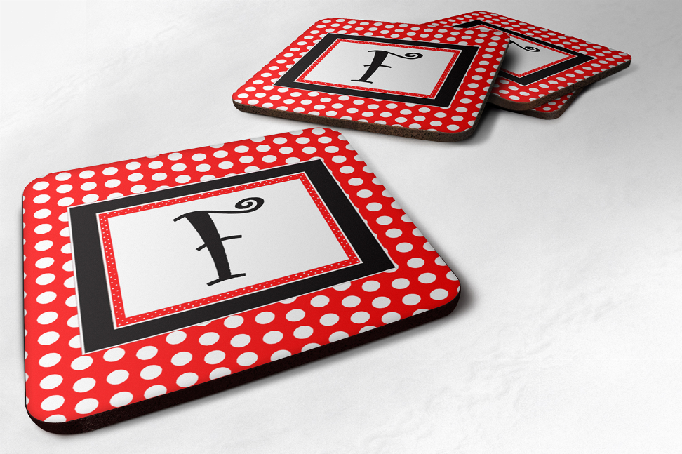 Letter Monogram - Foam Coaster Set of 4