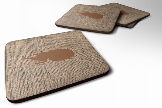 Burlap/Insects Foam Coaster