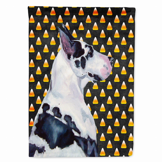 Candy Corn Halloween Dog Portrait Flag Garden Size