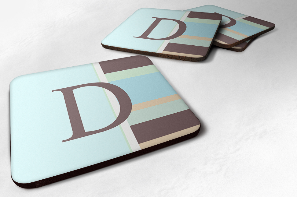 Letter Monogram - Foam Coaster Set of 4